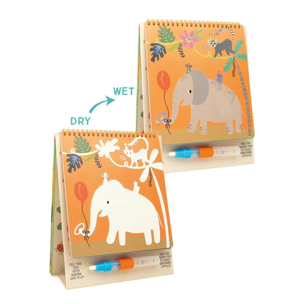 Floss and Rock Craft Kit Magic Water Colour-in Cards Jungle