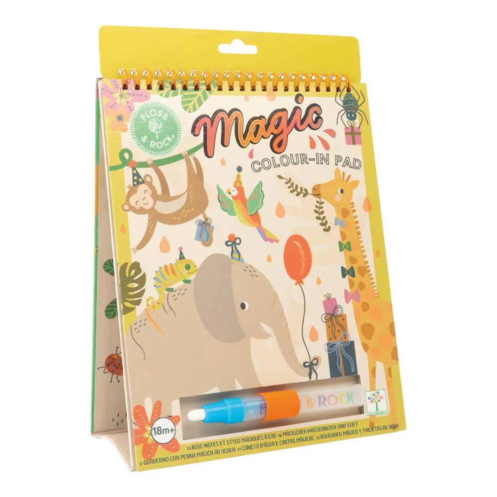 Floss and Rock Craft Kit Magic Water Colour-in Cards Jungle