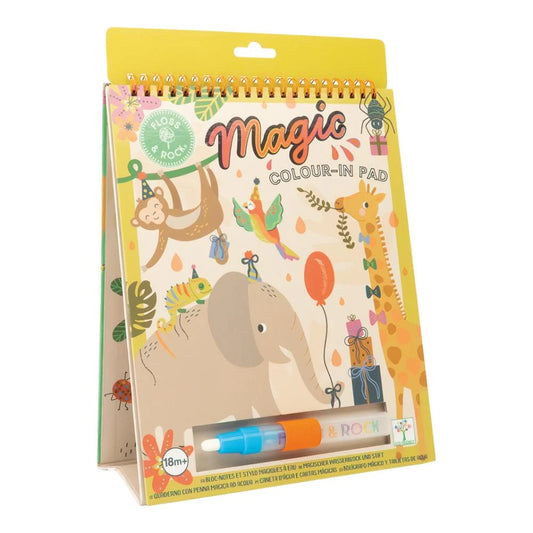 Floss and Rock Craft Kit Magic Water Colour-in Cards Jungle