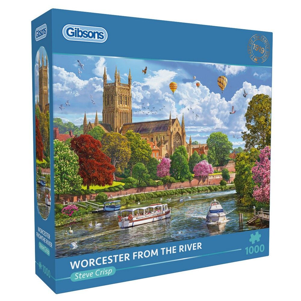 Gibsons 1000pc Jigsaw Puzzle Worcester from the River