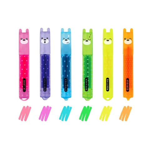 Legami Teddy's Mood Mini Highlighters Set Of 6