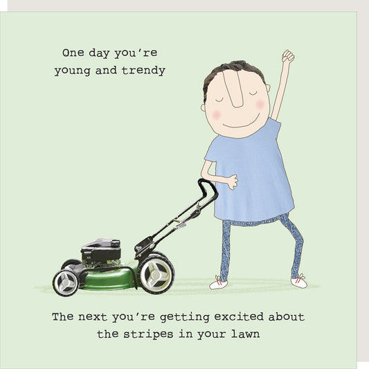 Rosie Made A Thing Greeting Card Lawn Stripes