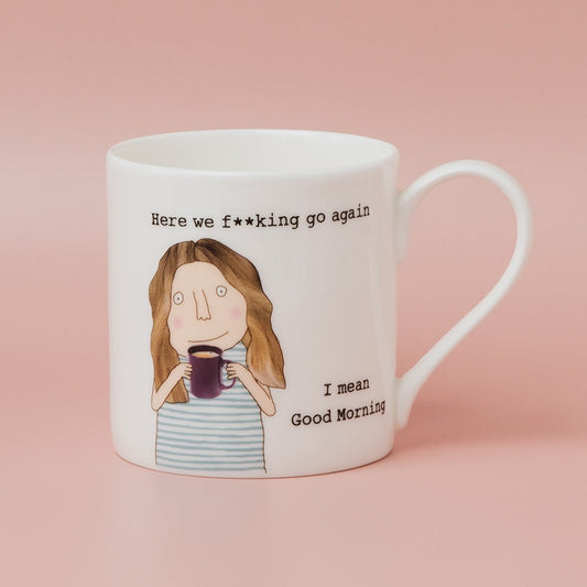 Rosie Made a Thing Boxed Bone China Mug Here We Go Again