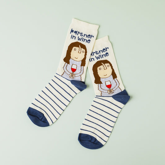 Rosie Made a Thing Cotton Socks Partner in Wine