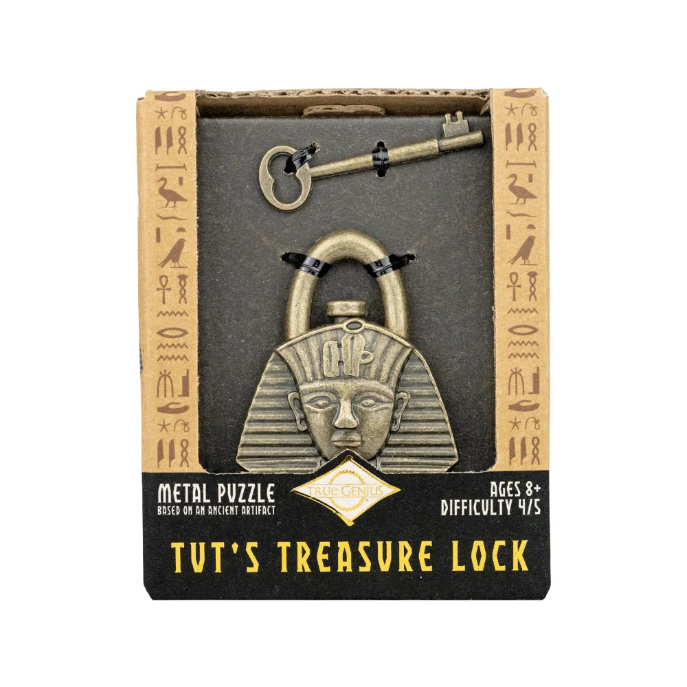 True Genius Tut's Treasure Lock Brainteaser