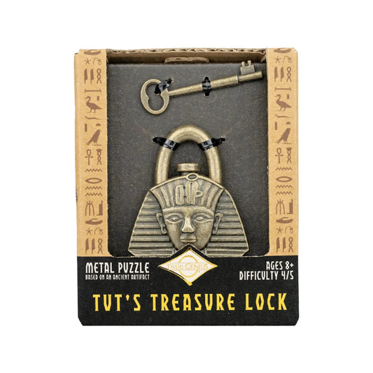 True Genius Tut's Treasure Lock Brainteaser