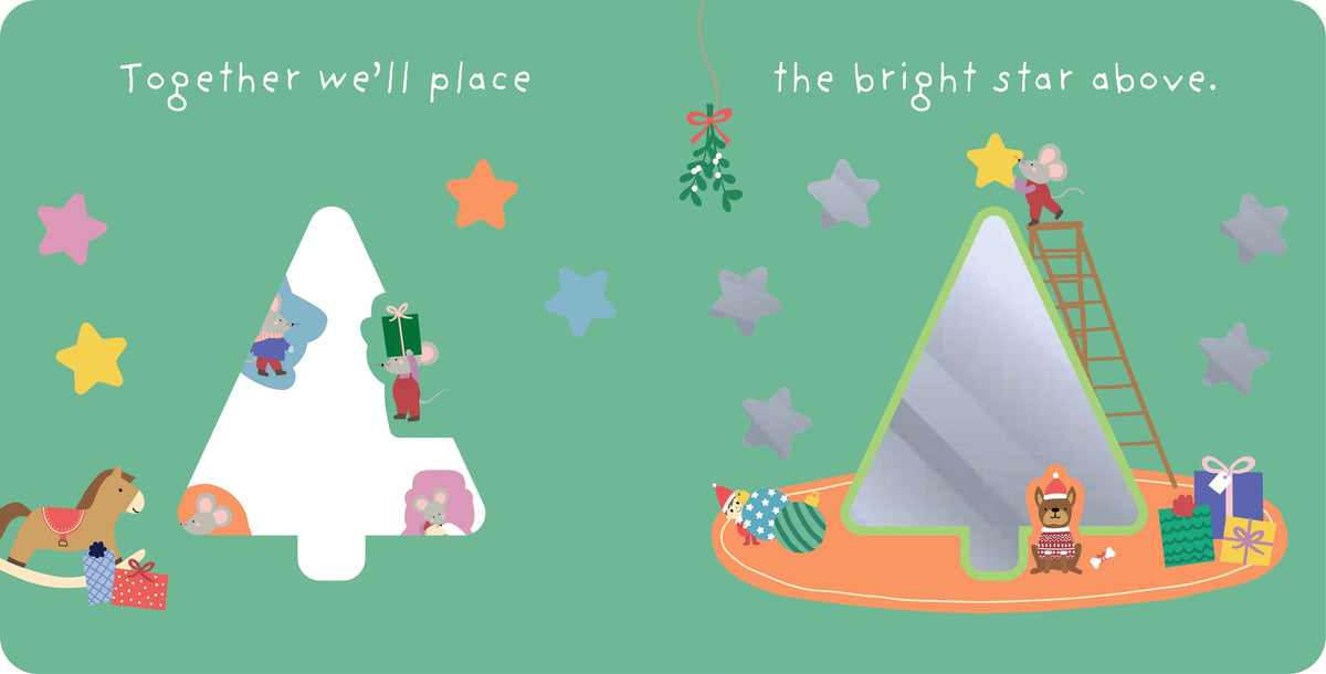 Under the Christmas Tree Mirror Board Book
