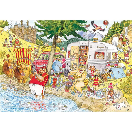 Wasgij? 500pc XL Mystery Puzzle #6 Camping Commotion