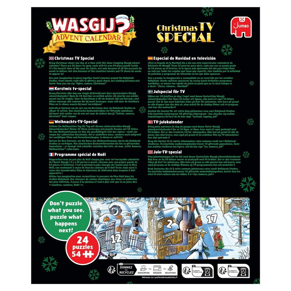 Wasgij Christmas Advent Calendar 24x54 Piece Jigsaw Puzzles
