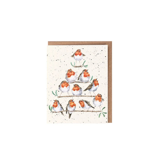 Wrendale Mini Greeting Card Rockin Robins