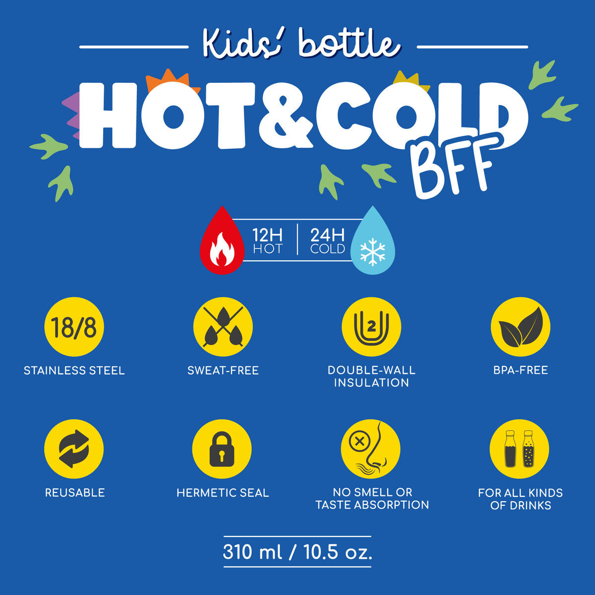 Legami Hot and Cold BFF Kids Bottle Dino