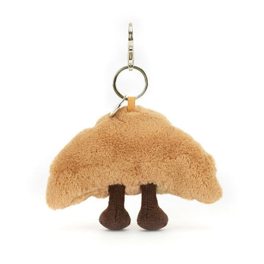 Jellycat Amuseables Croissant Bag Charm – soft plush pastry accessory, perfect for gifts, bags, and playful collectors
