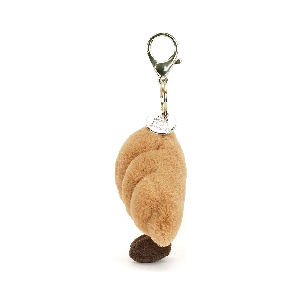 Jellycat Amuseables Croissant Bag Charm – soft plush pastry accessory, perfect for gifts, bags, and playful collectors