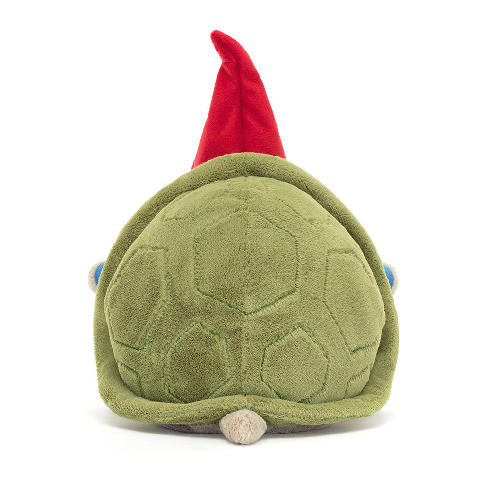 Jellycat Timmy Turtle Garden Gnome from Plato’s – huggable plush turtle in gnome outfit, perfect for children and collectors