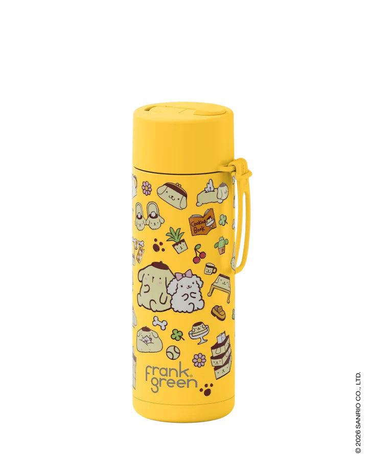 Frank Green 20oz Reusable Bottle with Flip Straw Lid Hello Kitty and Friends PomPomPurin