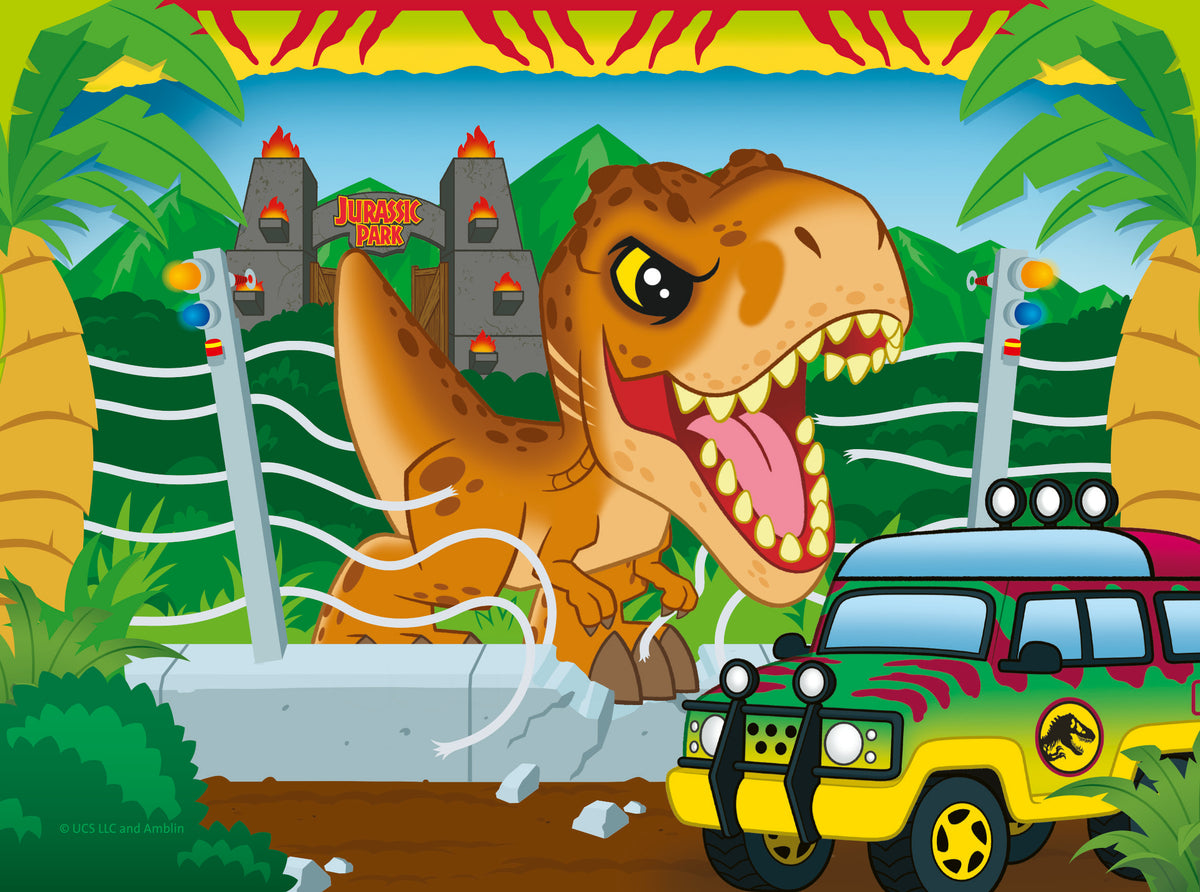 Ravensburger 12/16/20/24pc 4 in a Box Jigsaw Puzzle Jurassic Explorers Ready to Explore!