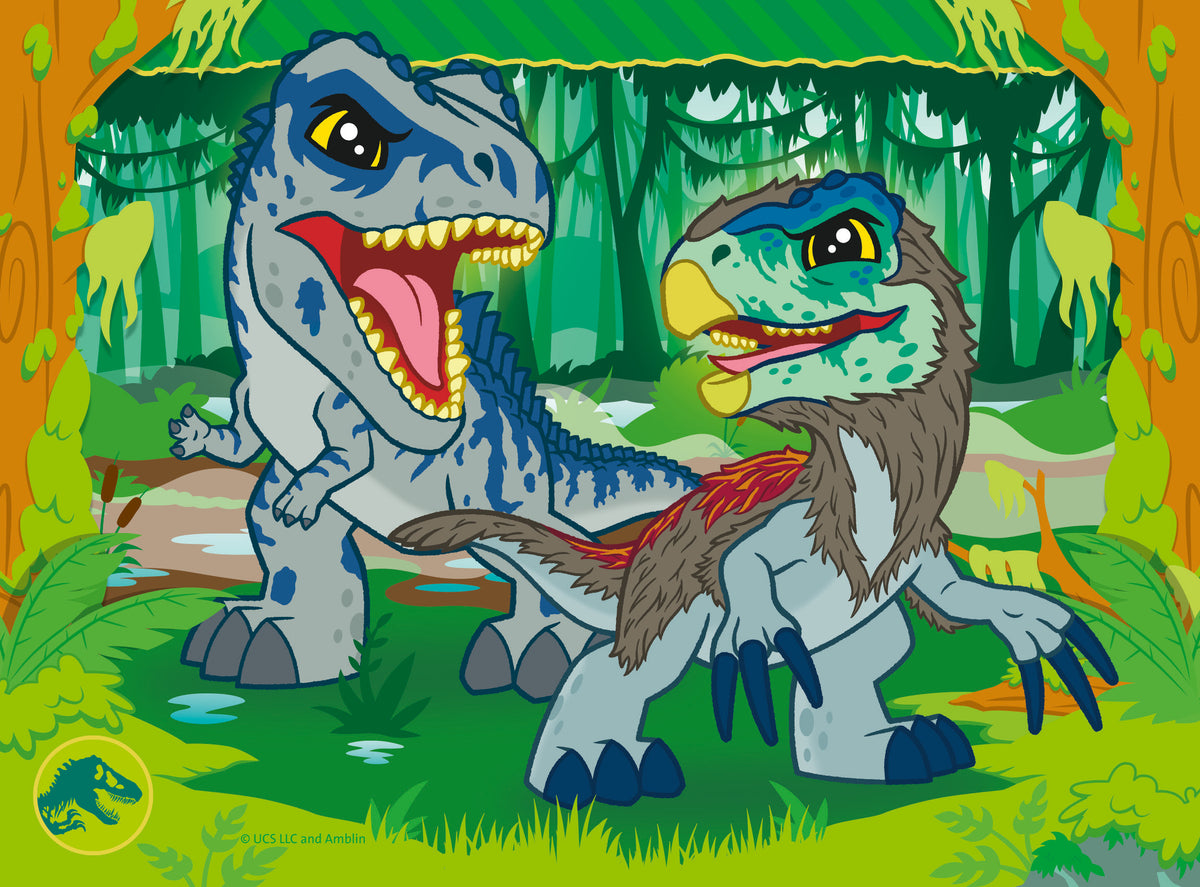 Ravensburger 12/16/20/24pc 4 in a Box Jigsaw Puzzle Jurassic Explorers Ready to Explore!