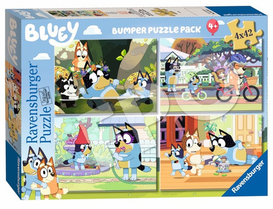 Ravensburger 4x42 pc Jigsaw Puzzle Bluey Gotta Be Done! Bumper Pack