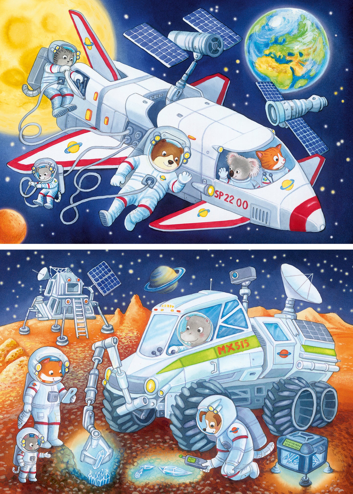 Ravensburger 2x24 Jigsaw Puzzle Animals in Space
