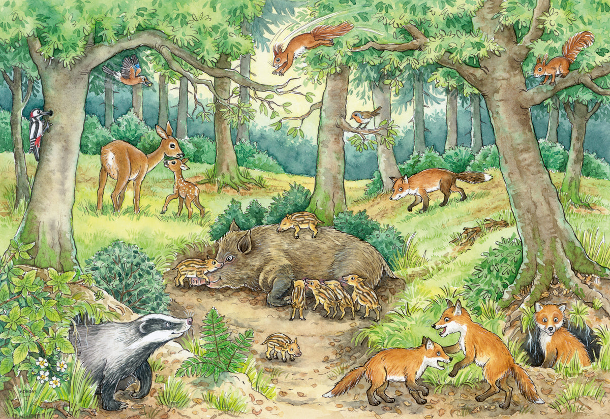 Ravensburger 2x12pc Jigsaw Puzzle Animals in Forest