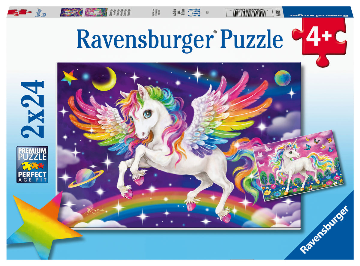 Ravensburger 2x24 Jigsaw Puzzle Unicorn and Pegasus