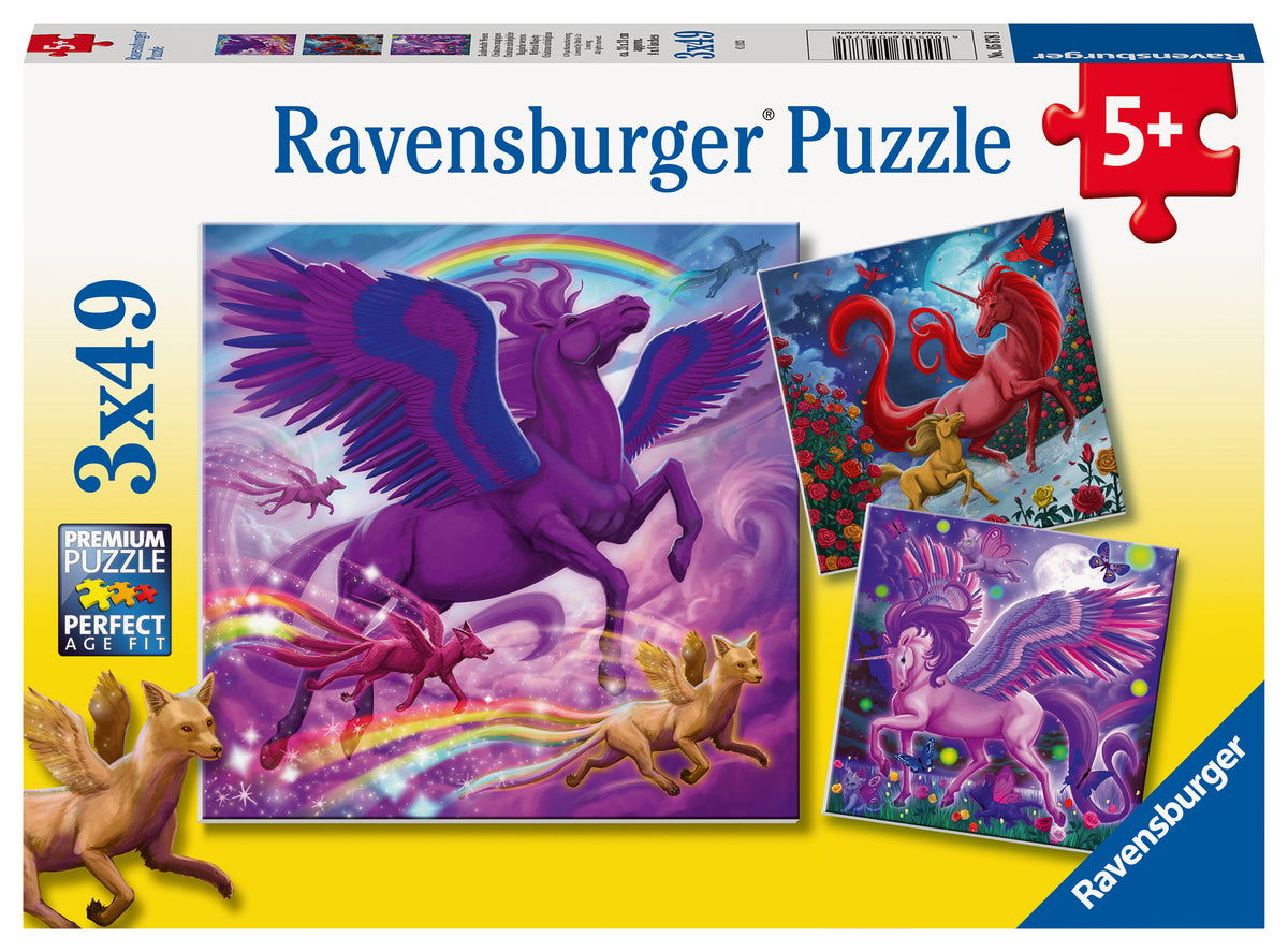 Ravensburger 3x49pc Jigsaw Puzzle Mythical Majesty