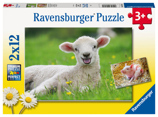 Ravensburger 2x12pc Jigsaw Puzzle Farm Animal Babies
