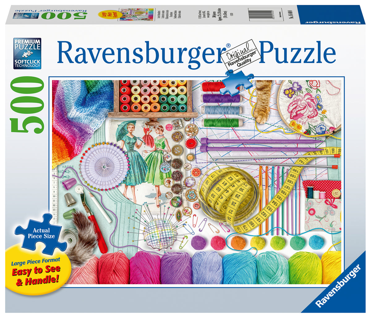 Ravensburger 500pc Jigsaw Puzzle Needlework Station Large Format