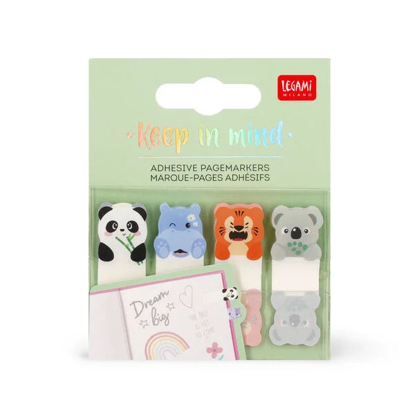 Legami Keep In Mind Adhesive Page Markers Cute Animals