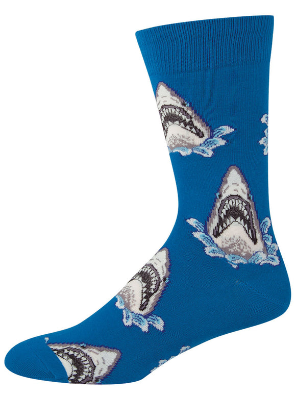 Socksmith Mens Socks Shark Attack Blue