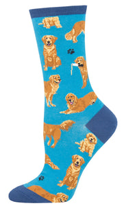 Socksmith Ladies Socks Golden Retriever Blue