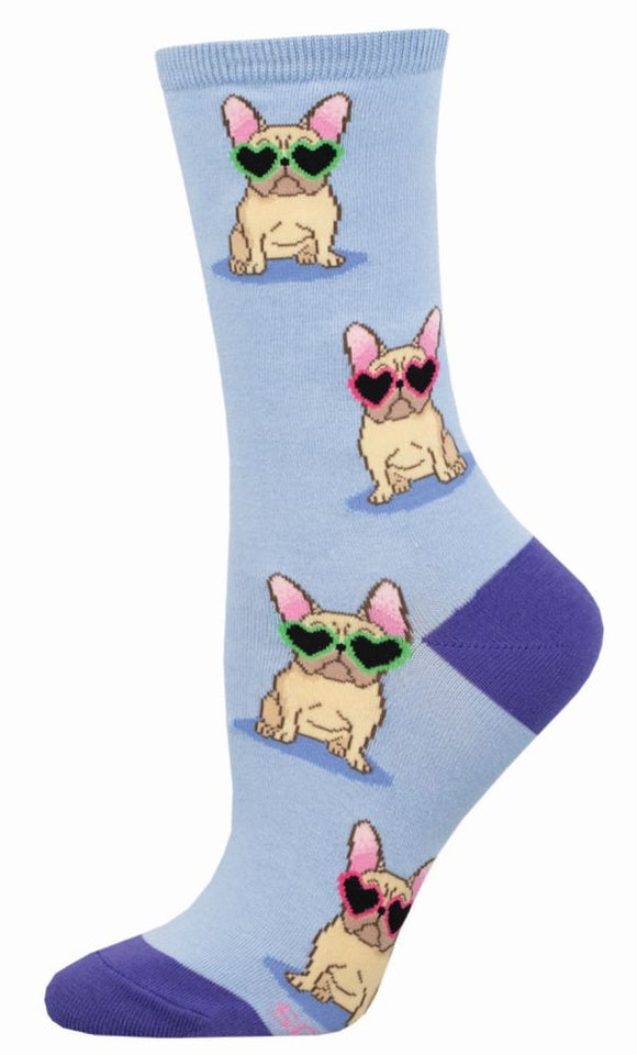 Socksmith Ladies Socks Frenchie Fashion Periwinkle