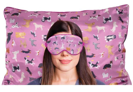 The Dog Collective Satin Sleep Mask and Pillow Set