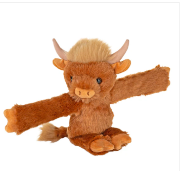 Wild Republic Huggers Plush Slap Snap Band Highland Cow