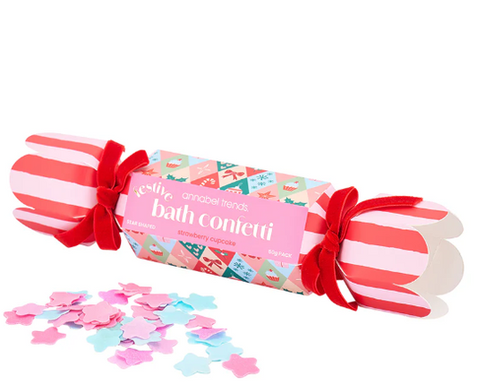 Annabel Trends Festive Bath Confetti Bon Bon Strawberry Cupcake