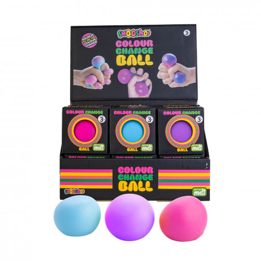Smooshos Colour Change Ball with packaging on a white background