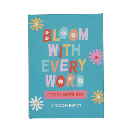 Annabel Trends Sticky Note Set Bloom with Every Word Daisy