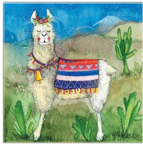 Alex Clark Greeting Card Llama