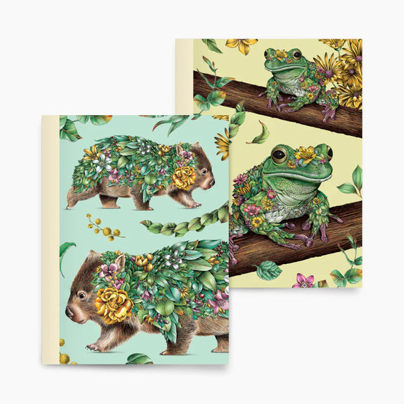 Marini Ferlazzo Pocket Notebook Set Wombat and Frog