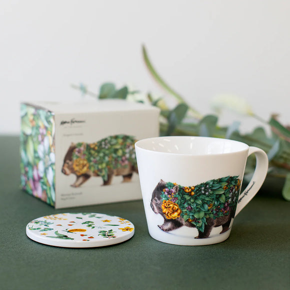 Marini Ferlazzo Mug And Coaster Wombat Bushwalk