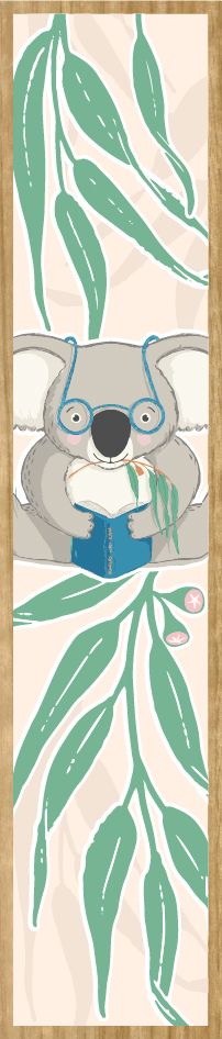 Wirihana Design Bookworm Koala Wooden Bookmark