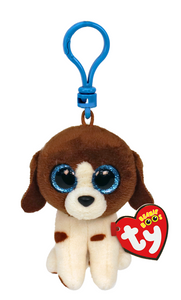 Ty Beanie Boos Muddles Brown/White Dog Clip