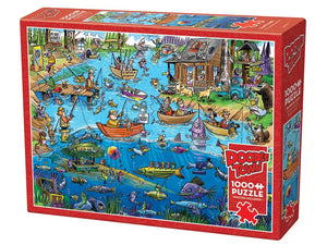 Cobble Hill Doodle Town 1000pc Jigsaw Puzzle Gone Fishing