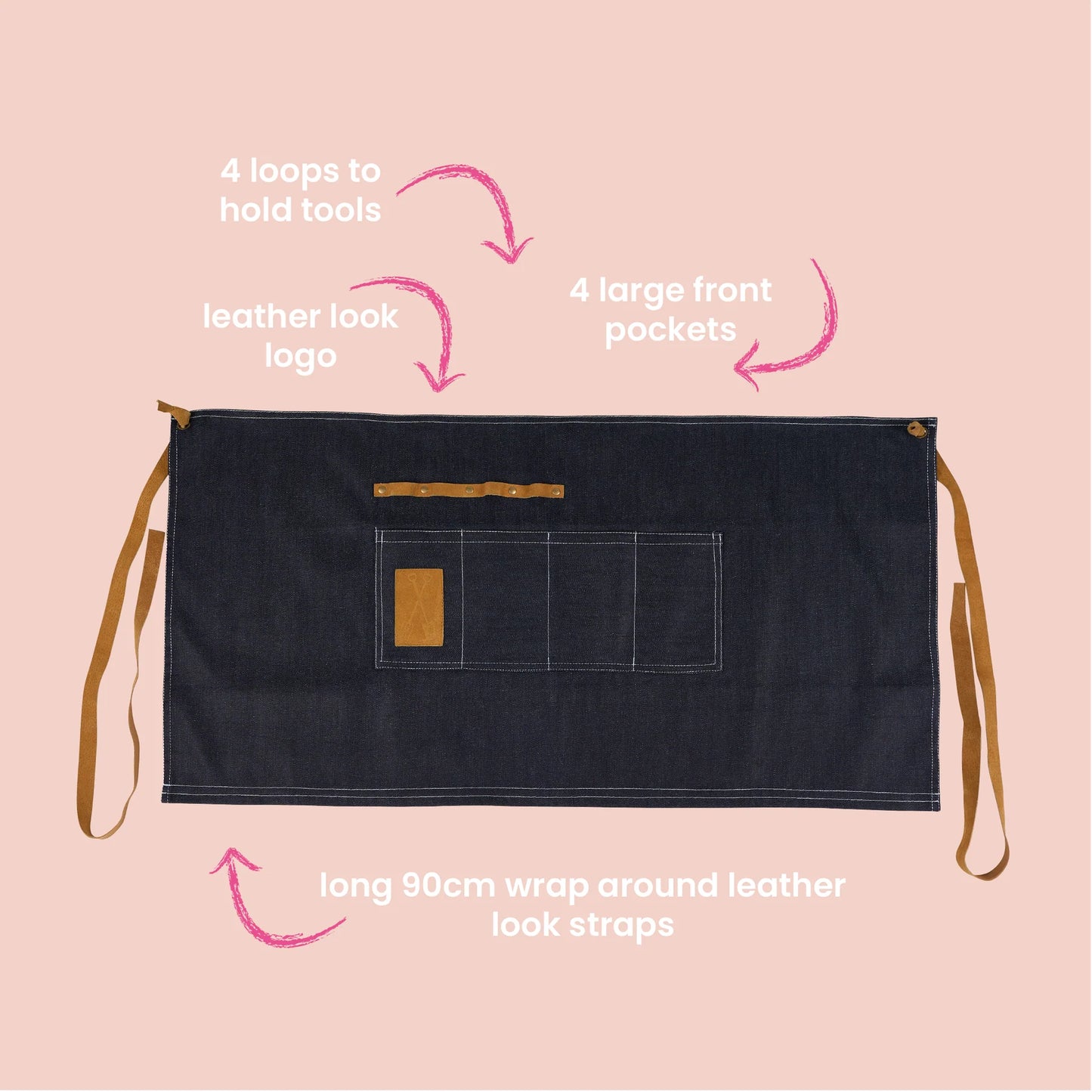 Annabel Trends Sprout Denim Waist Garden Apron