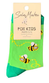 Sole Mates Kids Socks Bee Green