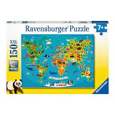 Ravensburger 150pc Jigsaw Puzzle XXL Animal World Map
