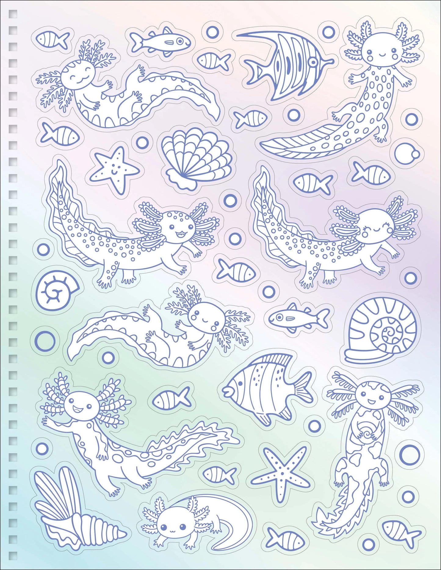 Velvet Art Activity Books Axolotl