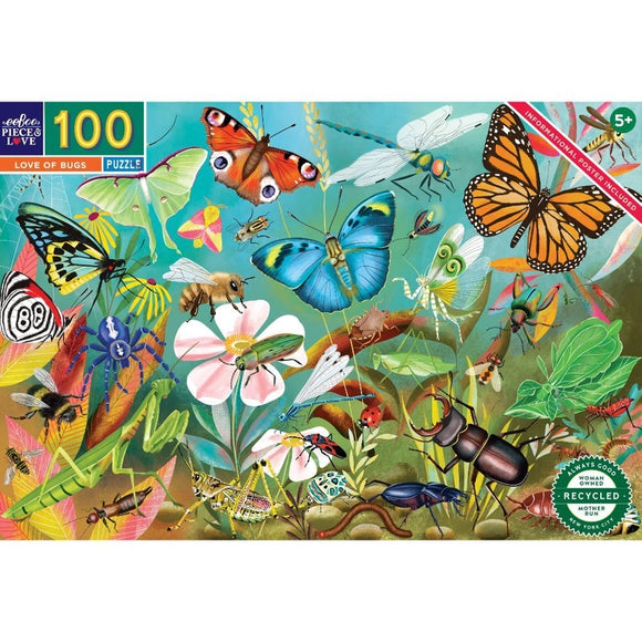 eeBoo 100pc Jigsaw Puzzle Love Of Bugs