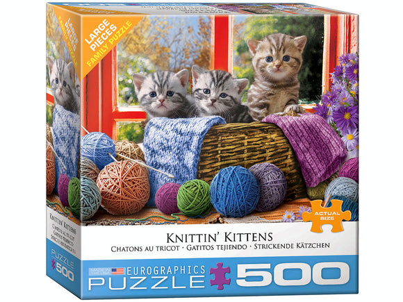 Eurographics 500pcXL Jigsaw Puzzle Knittin' Kittens