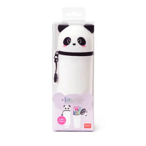 Legami Kawaii 2 in 1 Soft Silicone Pencil Case - Panda